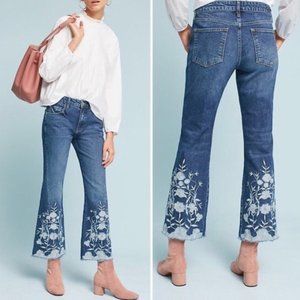 - Pilcro & the Letterpress Anthropologie Flare Floral  denim Jeans Sz. 31